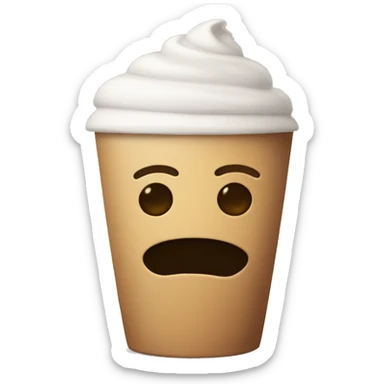 Emoji feliz tomando café sticker