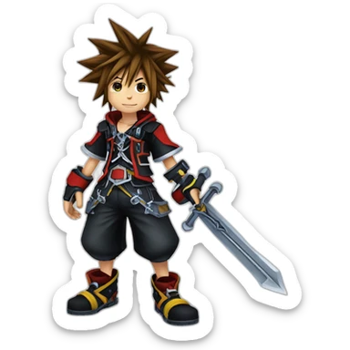 Kingdom Hearts Sora sticker