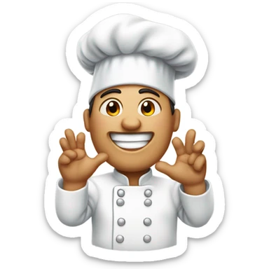 Chef fingertip kiss sticker