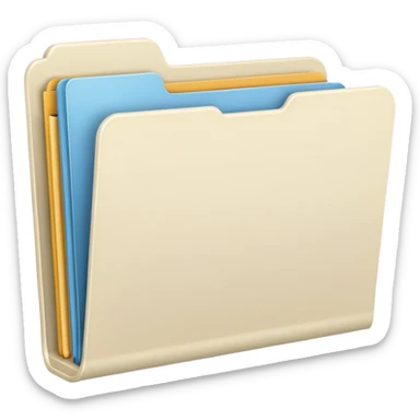 ivory colored Folder standing sticker