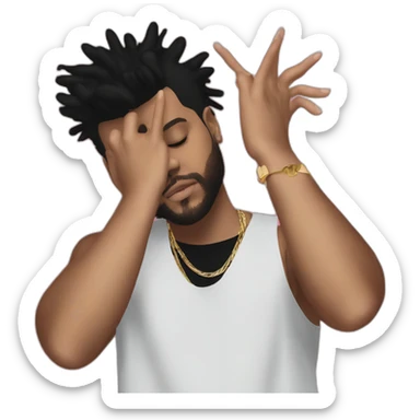 after hours the weeknd making xo with hands sticker