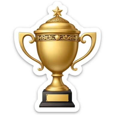 winter holiday theme trophy sticker