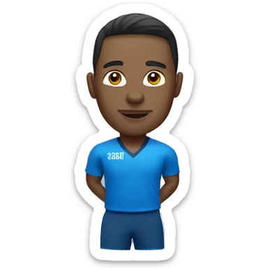 sport man in blue sport suit sticker