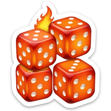 fire dice sticker