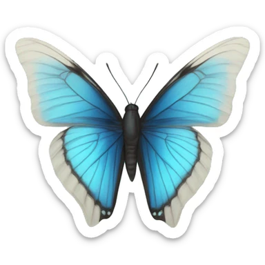 Blue butterfly sticker
