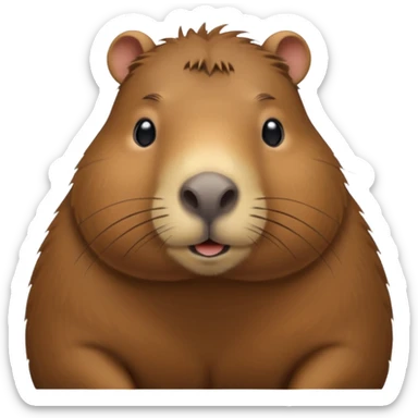 Create a capybara sticker