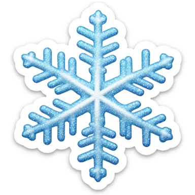 Sparkling snow flake sticker