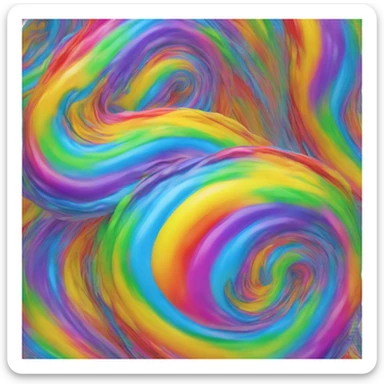 A rainbow yeti poop swirl emoji sticker