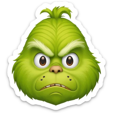 grinch face emoji sticker