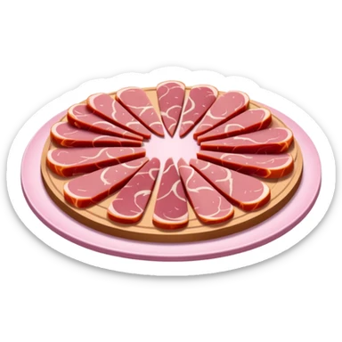 cold cuts (bologna on a platter) sticker