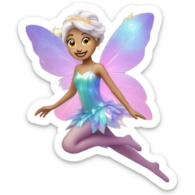 Iridescent fairy flying twinkle sticker