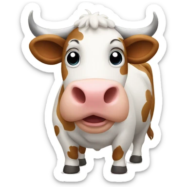 Cow with a big Bell  sticker