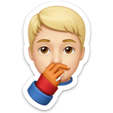 Shh finger and hand emoji sticker