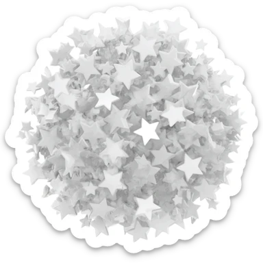stars white sticker