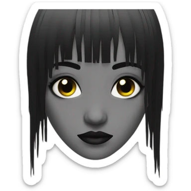 Goth with fringe sticker