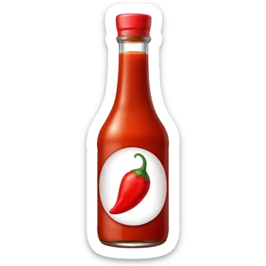 A single bottle of spicy sauce, keep it plain no branding or text sticker