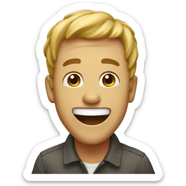 Person having uncontrollable laughter  sticker