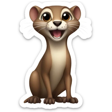 Weasel being sneaky sticker
