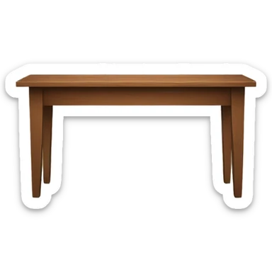 modern working wood table sticker
