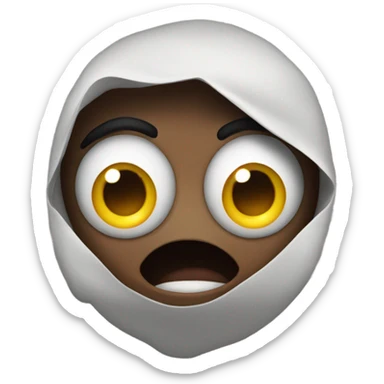Eyes popping out of head in surprise sticker