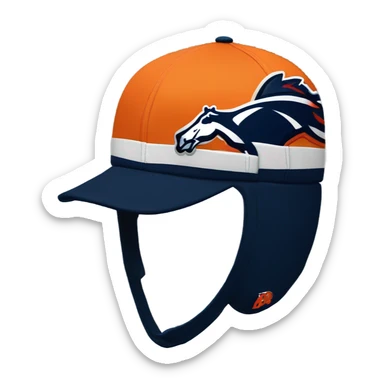Broncos hat sticker