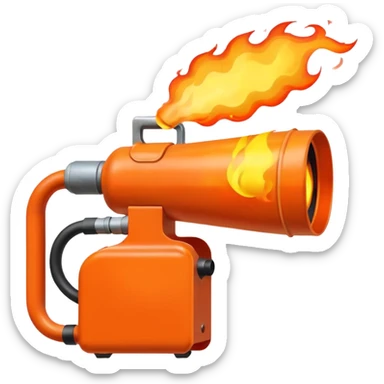 flame thrower realistic sticker