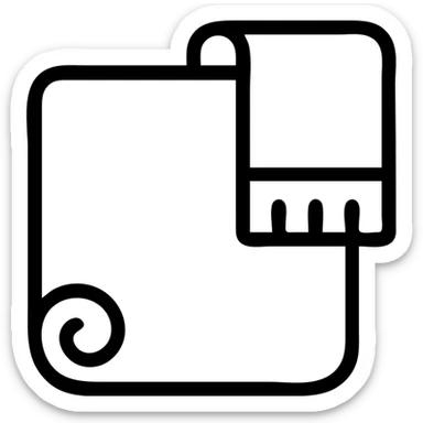 icon on the theme of yoga towel classes.  sticker