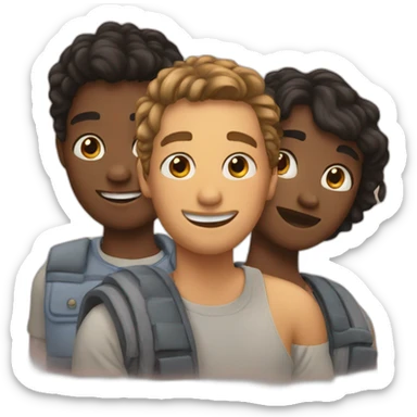 Three best friends sticker