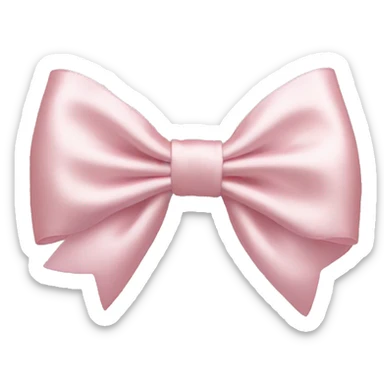 Aesthetic light pink satin bow sticker