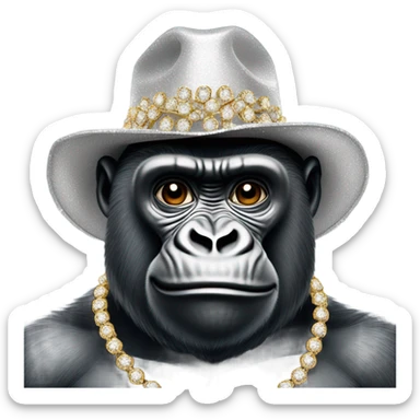Gorilla but glamour sticker