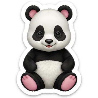Winnie the Pooh in a panda outfit  sticker