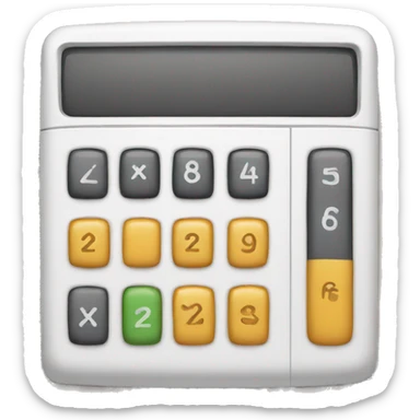calculator food sticker