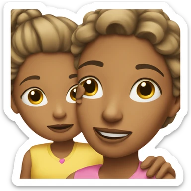 Mom and daughter sticker