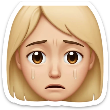 sad person crying with tears sticker