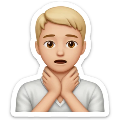 two hands on neck choking  sticker