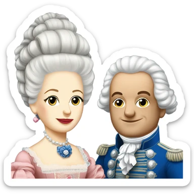 marie antoinette and Louis XVI sticker
