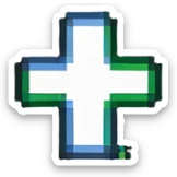 Pixel art with exactly two X characters and one 1 arranged as X1X sticker