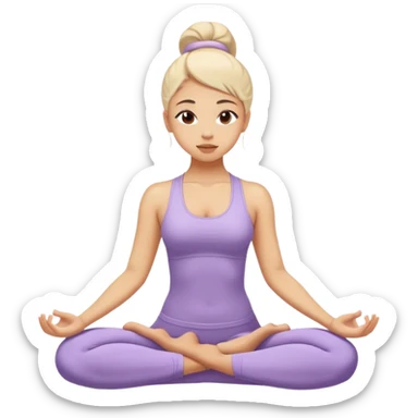 yoga girl sticker