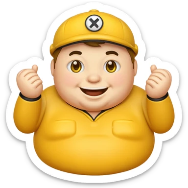 Fat gamer emoji sticker