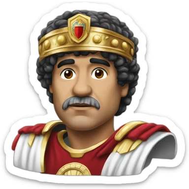 Realistic-old-Maradona-dressed-as-a-Roman-emperor sticker