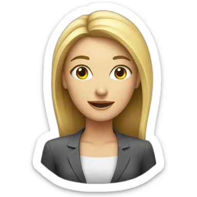 sales woman expert sticker