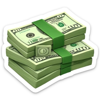 stash of dollars sticker