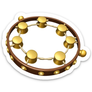 tambourine with bells sticker