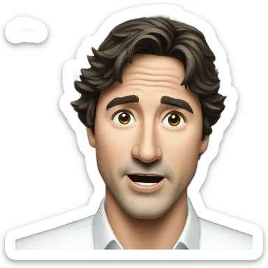 justin trudeau money surprised sticker