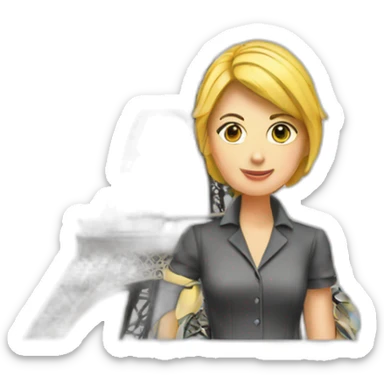 Tour eiffel femme sticker