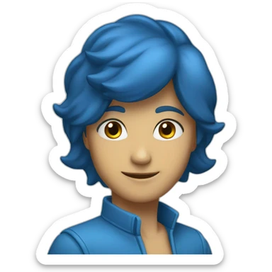 étoile bleu sticker