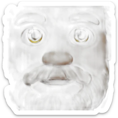 David Harbour smiling with a moustache and beard sticker