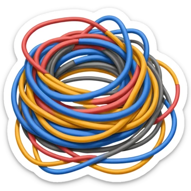 Tangled Cables sticker