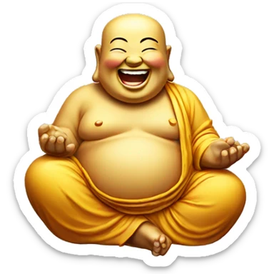 laughing buddha sticker