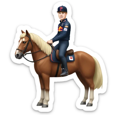 max verstappen on a horse sticker